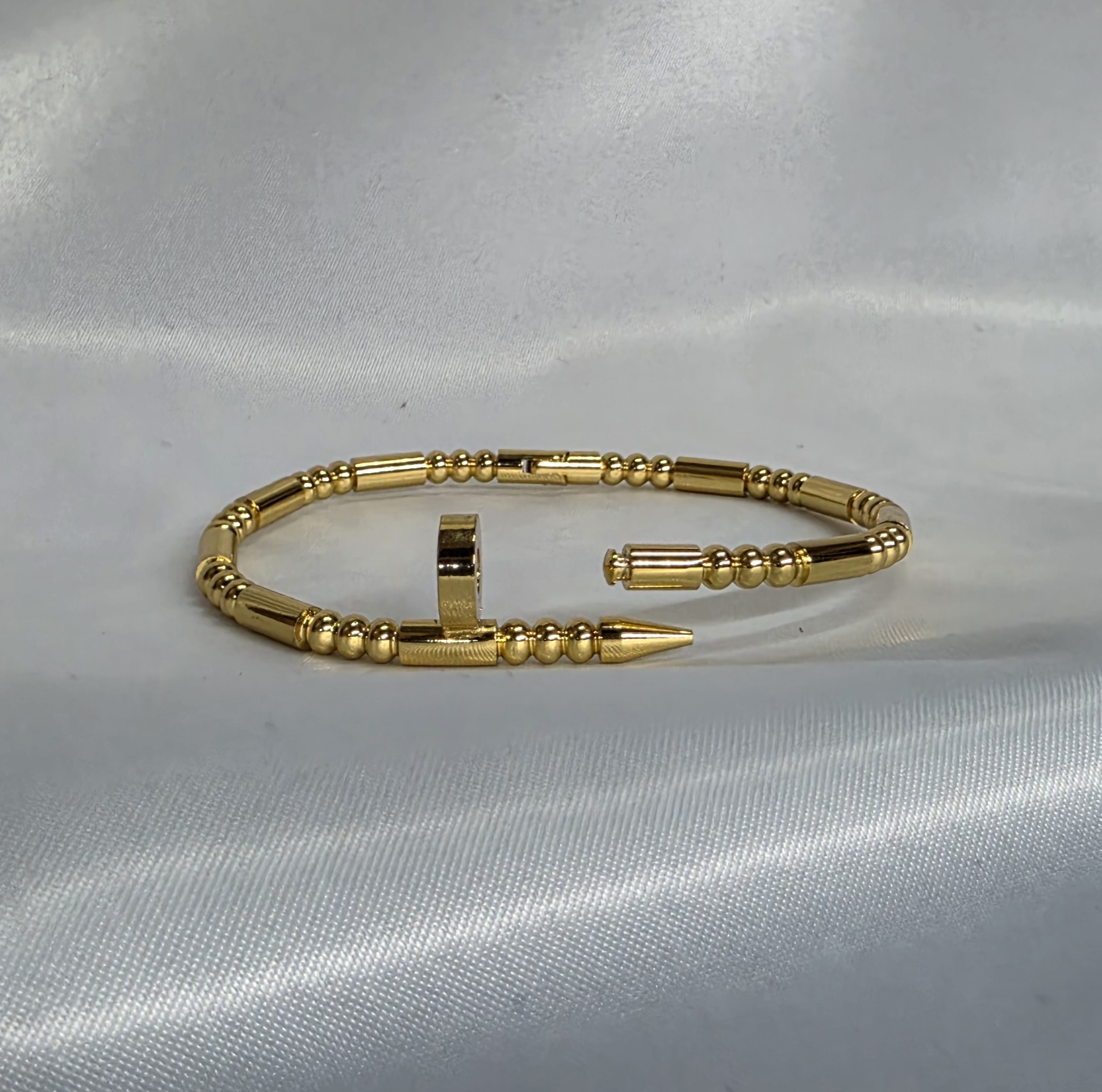 Beaded Gold Nail Kada — view 3